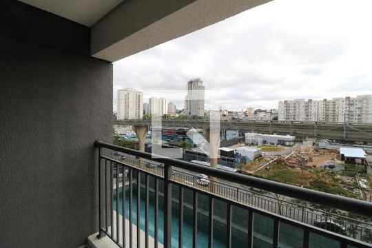 Varanda da Sala de kitnet/studio para alugar com 1 quarto, 26m² em Jardim Independência, São Paulo
