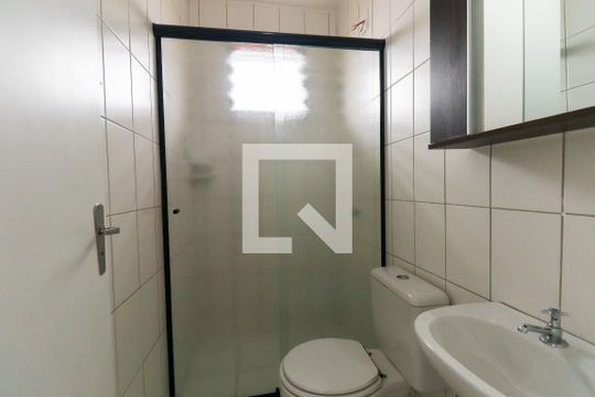 Banheiro Social de apartamento à venda com 2 quartos, 58m² em Sítio Cercado, Curitiba
