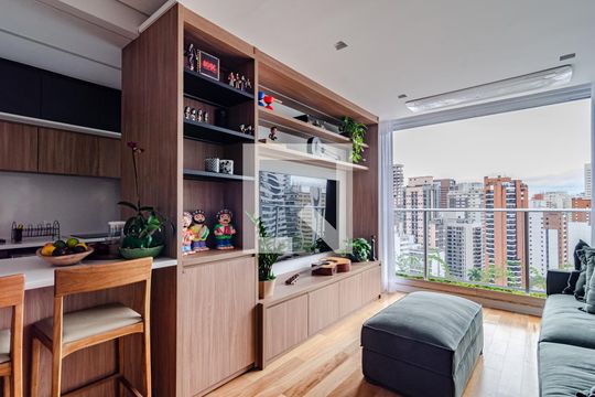 Sala de apartamento para alugar com 2 quartos, 92m² em Cerqueira César, São Paulo