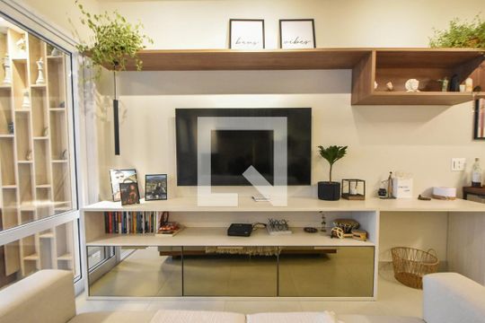 Detalhe Sala de kitnet/studio à venda com 1 quarto, 44m² em Campo Belo, São Paulo