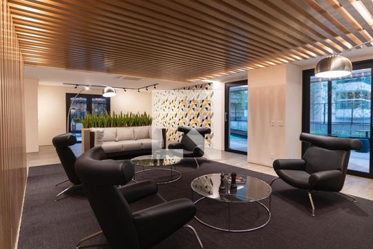 Lobby - detalhe decoração de kitnet/studio à venda com 1 quarto, 39m² em Itaim Bibi, São Paulo