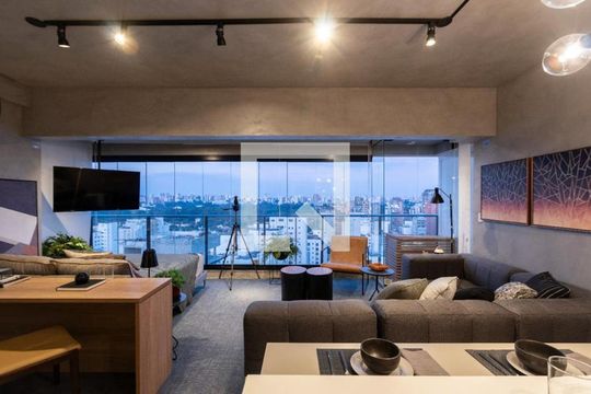 Flat - vista frontal  de kitnet/studio à venda com 1 quarto, 39m² em Itaim Bibi, São Paulo