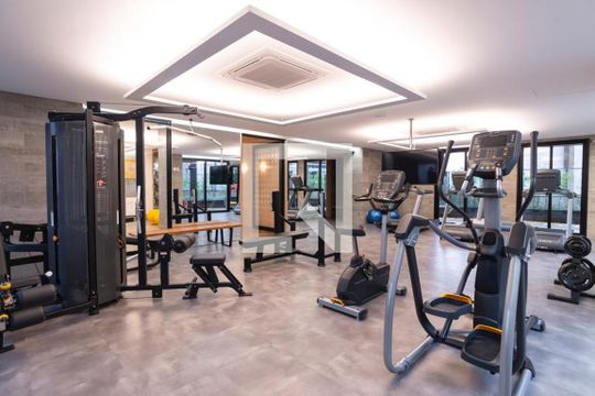 Sala de ginástica  de kitnet/studio à venda com 1 quarto, 39m² em Itaim Bibi, São Paulo