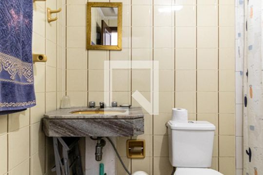 Banheiro de kitnet/studio à venda com 1 quarto, 28m² em Campos Elíseos, São Paulo