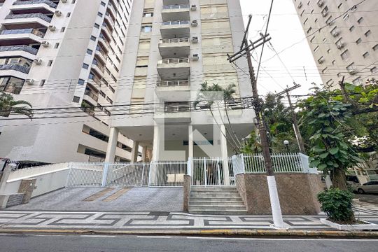Fachada de apartamento para alugar com 3 quartos, 100m² em Barra Funda, Guarujá