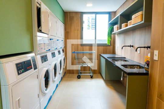 Área comum - Lavanderia de apartamento para alugar com 1 quarto, 26m² em Vila Clementino, São Paulo