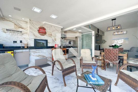 Sala de apartamento para alugar com 2 quartos, 71m² em Loteamento João Batista Julião, Guarujá
