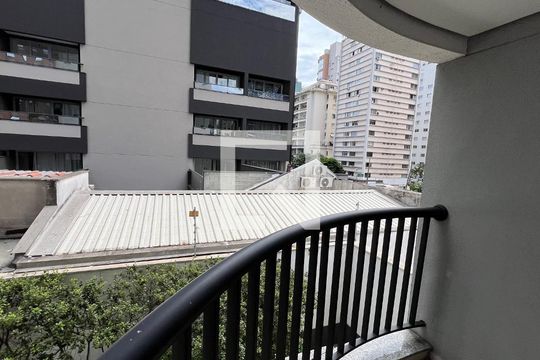 Vista da Sacada de apartamento à venda com 2 quartos, 56m² em Jardim Paulista, São Paulo