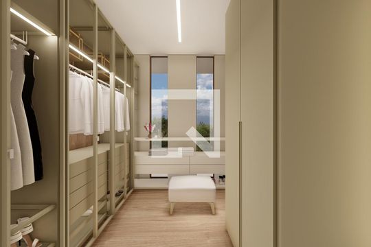 closet suite 1 de casa de condomínio à venda com 4 quartos, 410m² em Alphaville Nova Lima, Nova Lima