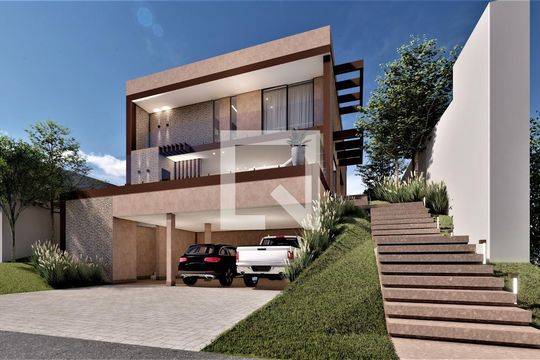 facahda de casa de condomínio à venda com 4 quartos, 410m² em Alphaville Nova Lima, Nova Lima