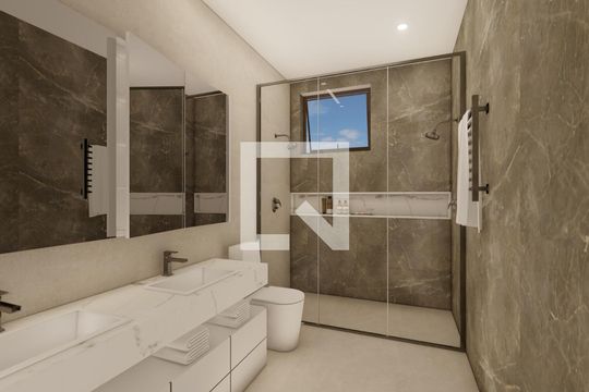 banheiro suite 2 de casa de condomínio à venda com 4 quartos, 410m² em Alphaville Nova Lima, Nova Lima
