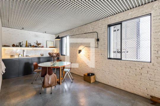Cozinha de apartamento à venda com 1 quarto, 120m² em Cerqueira César, São Paulo