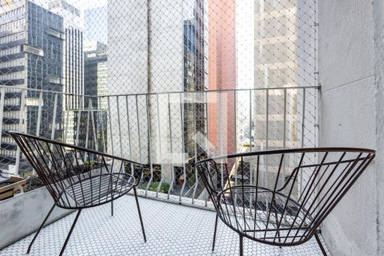 Varanda da Sala de apartamento à venda com 1 quarto, 120m² em Cerqueira César, São Paulo