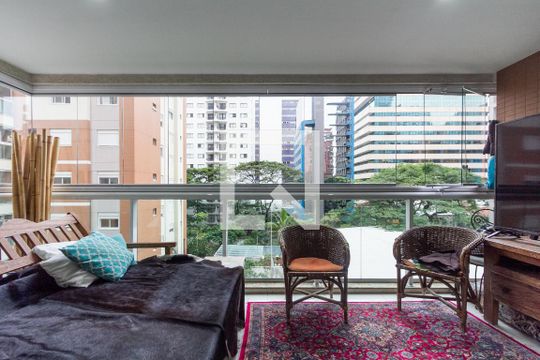 Varanda da Sala de apartamento para alugar com 2 quartos, 98m² em Vila Olímpia, São Paulo