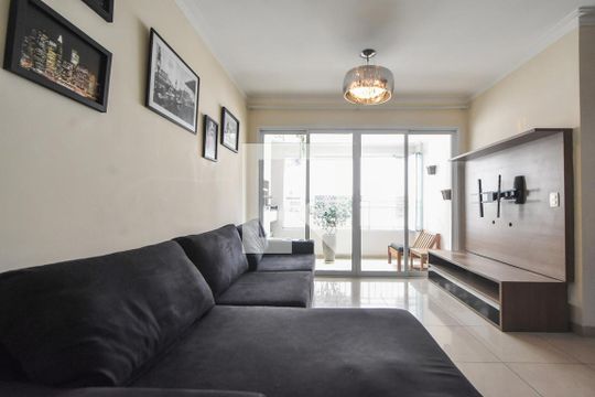 Sala de Estar  de apartamento para alugar com 3 quartos, 96m² em Vila Cordeiro, São Paulo