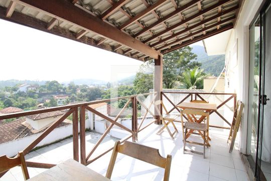 Varanda da Sala de casa de condomínio à venda com 5 quartos, 400m² em Anil, Rio de Janeiro