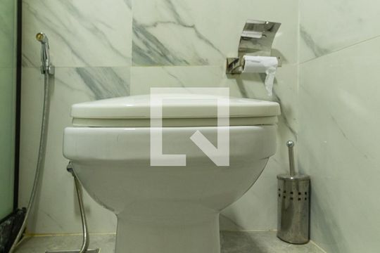 Banheiro social  de apartamento para alugar com 3 quartos, 120m² em Laranjeiras, Rio de Janeiro