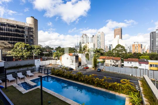 Varanda - Vista de apartamento à venda com 1 quarto, 59m² em Pinheiros, São Paulo