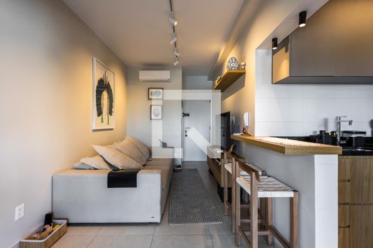 Sala de apartamento à venda com 1 quarto, 59m² em Pinheiros, São Paulo