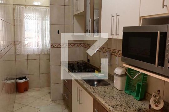 Cozinha de apartamento para alugar com 1 quarto, 61m² em Maracanã, Praia Grande