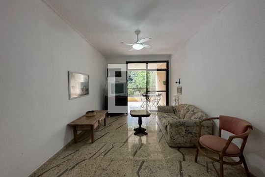 Sala de apartamento para alugar com 3 quartos, 125m² em Barra Funda, Guarujá