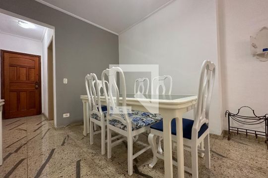 Sala de apartamento para alugar com 3 quartos, 125m² em Barra Funda, Guarujá