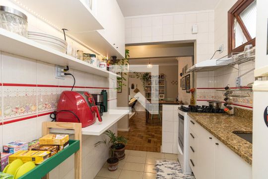 Cozinha e Área de Serviço de apartamento à venda com 1 quarto, 52m² em Menino Deus, Porto Alegre
