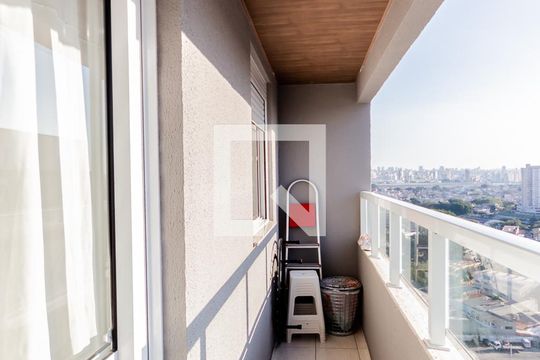 Varanda da Sala de apartamento à venda com 2 quartos, 51m² em Vila Metalúrgica, Santo André