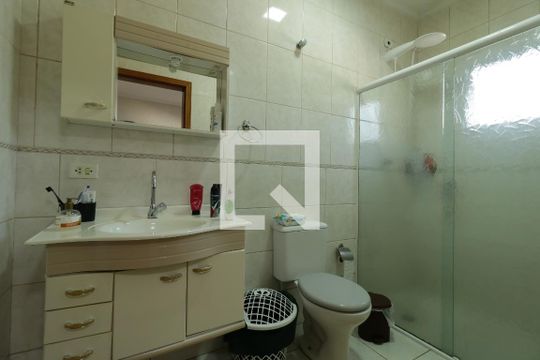Banheiro da Suite de casa à venda com 3 quartos, 140m² em Jardim Utinga, Santo André