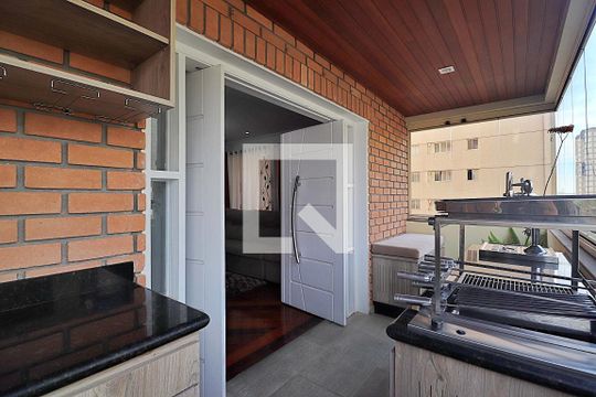 Varanda gourmet de apartamento à venda com 4 quartos, 350m² em Jardim, Santo André