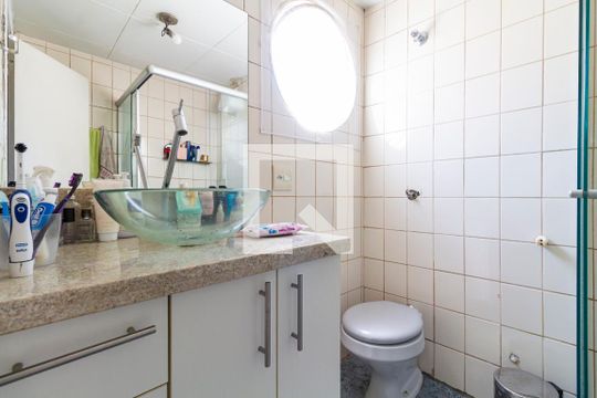 Banheiro da Suíte de apartamento à venda com 3 quartos, 127m² em Pinheiros, São Paulo