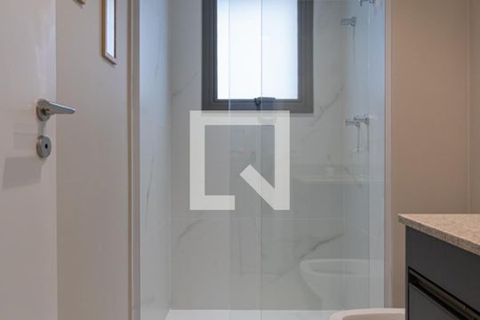 Banheiro Corredor de apartamento à venda com 1 quarto, 60m² em Indianópolis, São Paulo