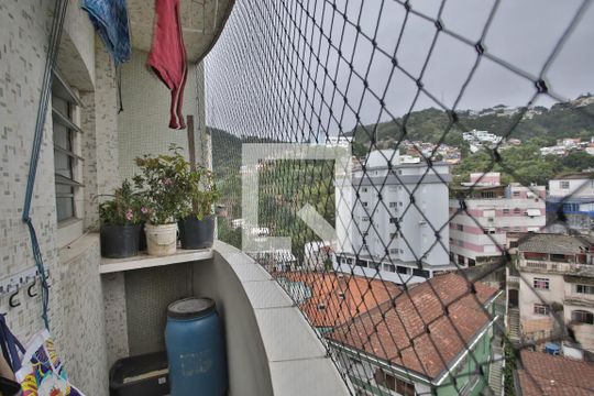 Varanda do Quarto 1 de apartamento para alugar com 1 quarto, 63m² em José Menino, Santos