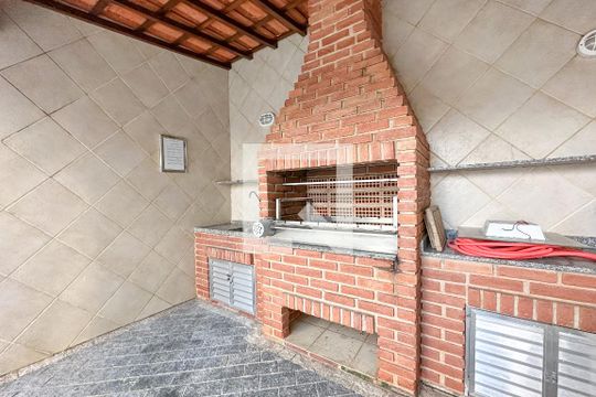Área comum - Churrasqueira de apartamento para alugar com 1 quarto, 50m² em Jardim Ana Maria, Guarujá