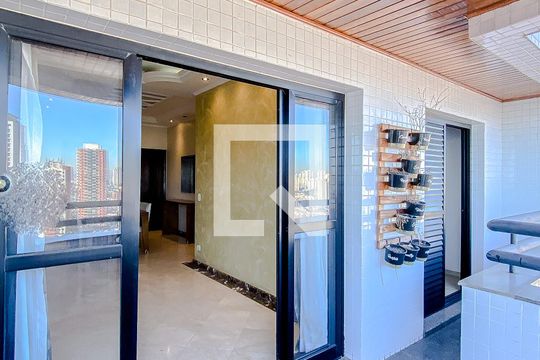 Varanda da Sala de apartamento à venda com 3 quartos, 104m² em Água Rasa, São Paulo