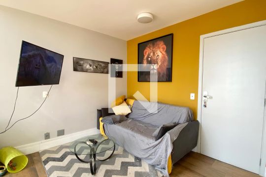 Sala de apartamento à venda com 1 quarto, 75m² em Alphaville Industrial, Barueri