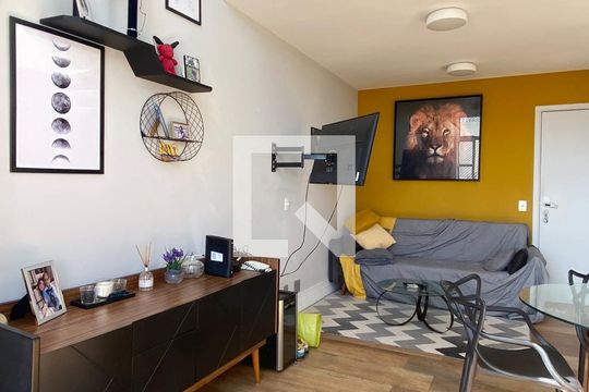 Sala de apartamento à venda com 1 quarto, 75m² em Alphaville Industrial, Barueri