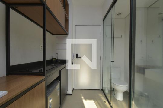 Cozinha de kitnet/studio para alugar com 1 quarto, 10m² em Campos Elíseos, São Paulo