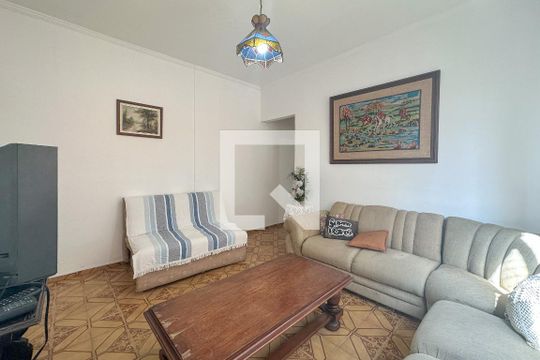 Sala de apartamento para alugar com 1 quarto, 50m² em Jardim Las Palmas, Guarujá