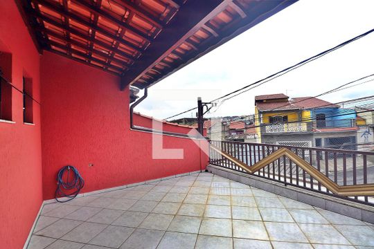 Varanda do Quarto 1 - Suíte de casa à venda com 3 quartos, 199m² em Jardim Rina, Santo André