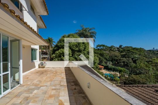 Varanda da Sala 1 de casa de condomínio à venda com 4 quartos, 700m² em Residencial Sul, Nova Lima