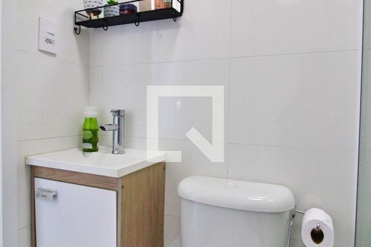 Banheiro da Suíte de apartamento à venda com 3 quartos, 115m² em Vila Curuca, Santo André