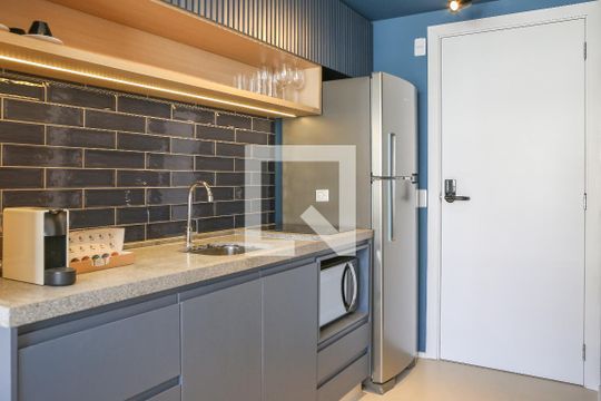 Cozinha de kitnet/studio à venda com 1 quarto, 25m² em Perdizes, São Paulo