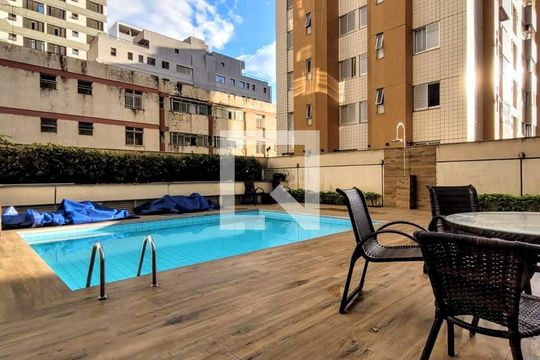 Área comum - Piscina de apartamento à venda com 1 quarto, 60m² em Santo Agostinho, Belo Horizonte