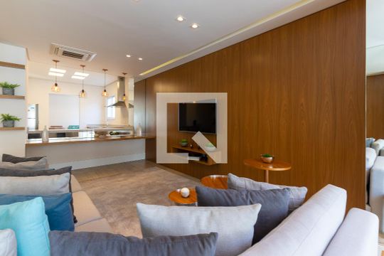 Área comum - Salão de festas de apartamento para alugar com 3 quartos, 77m² em Ponte Preta, Campinas