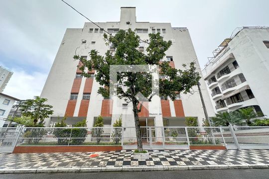 Fachada de apartamento para alugar com 2 quartos, 70m² em Jardim Belmar, Guarujá