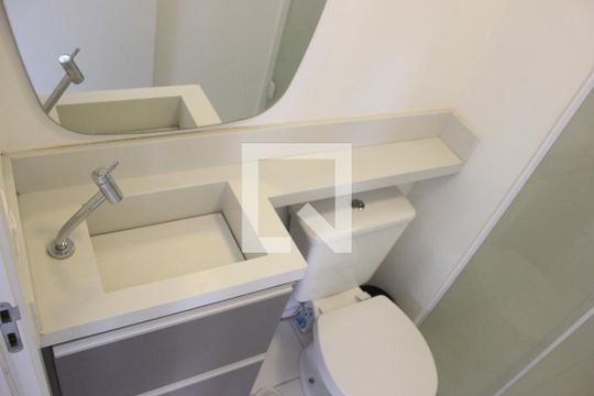 Banheiro de apartamento para alugar com 2 quartos, 36m² em Vila das Bandeiras, Guarulhos