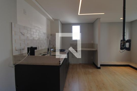 Cozinha de apartamento à venda com 1 quarto, 34m² em Jardim Taquaral, São Paulo