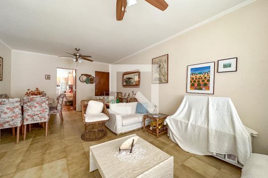 Sala de apartamento para alugar com 3 quartos, 140m² em Jardim Astúrias, Guarujá