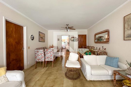Sala de apartamento para alugar com 3 quartos, 140m² em Jardim Astúrias, Guarujá